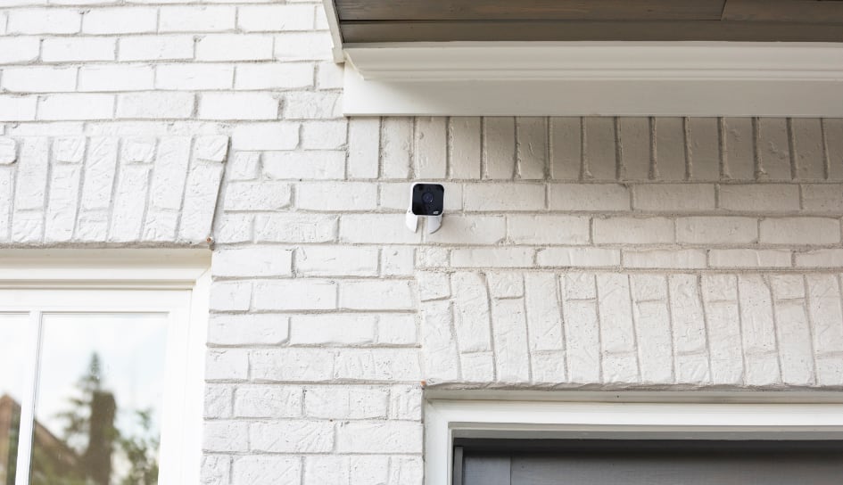 ADT outdoor camera on a Worcester home